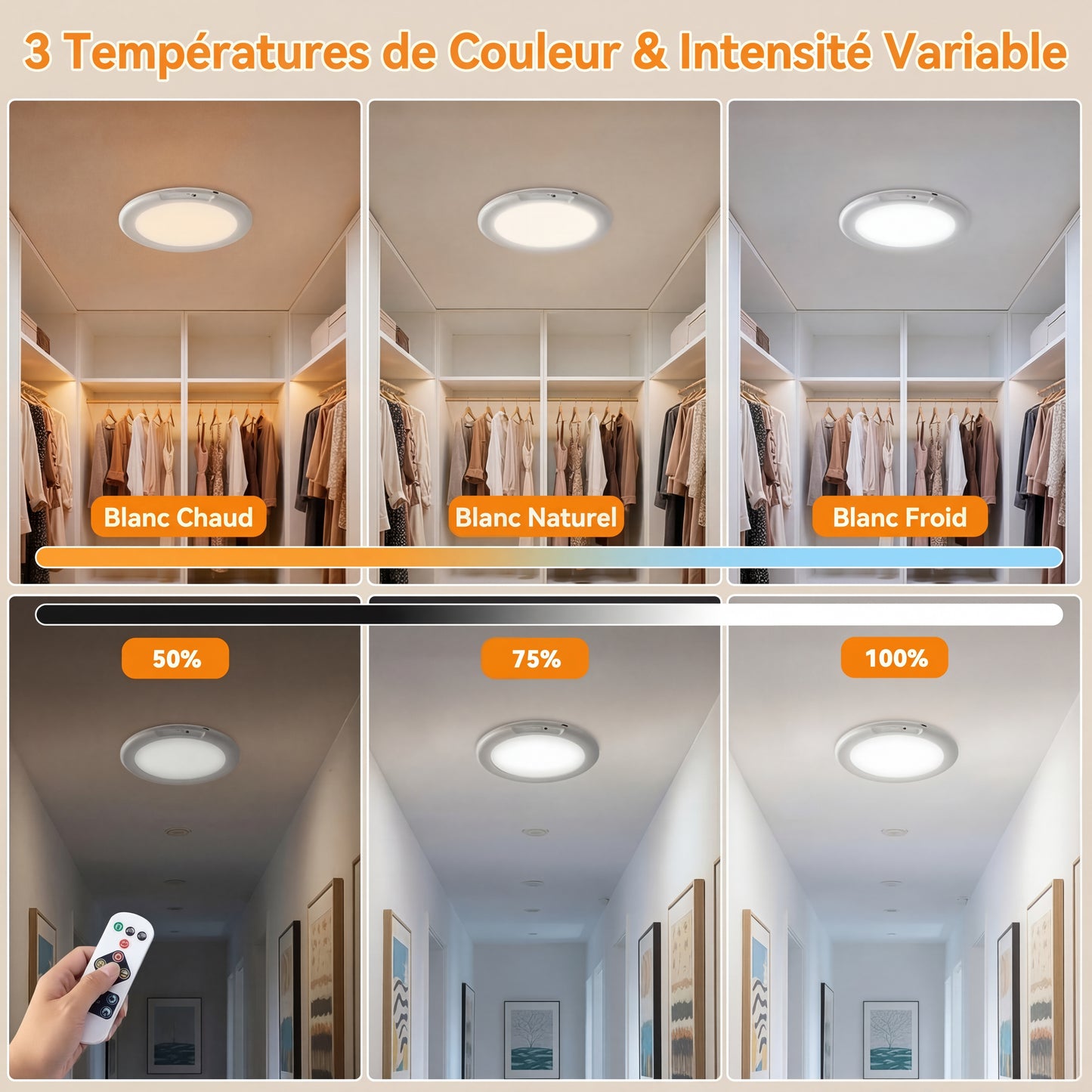 Rechargeable Smart Ceiling Light Duo