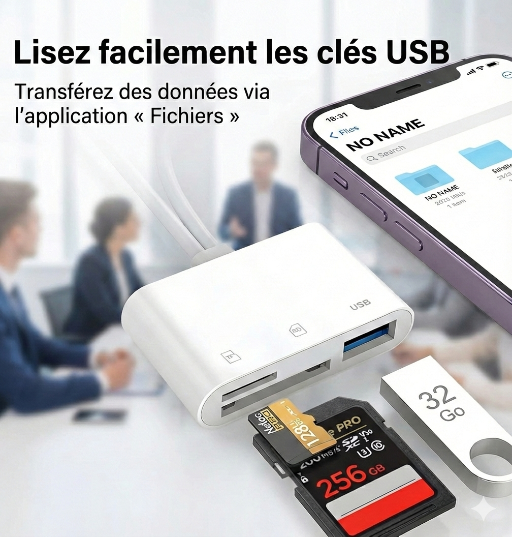 Support mémoire 3-en-1 Universel