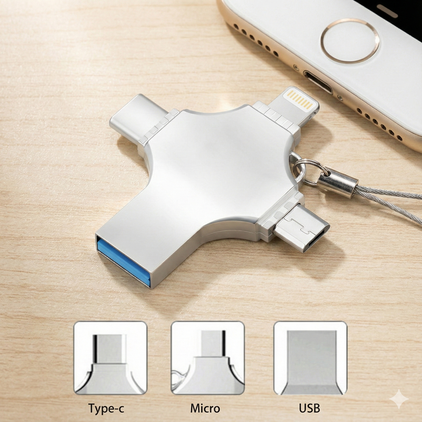 UltraSpace 4x1 pour iPhone Android PC™